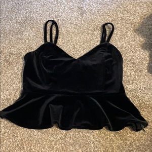 Velvet crop top